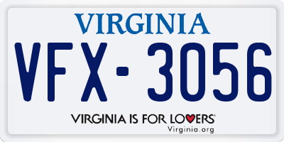 VA license plate VFX3056