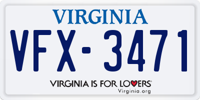 VA license plate VFX3471