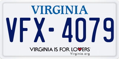 VA license plate VFX4079