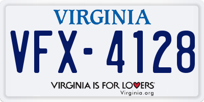 VA license plate VFX4128