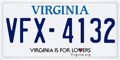 VA license plate VFX4132