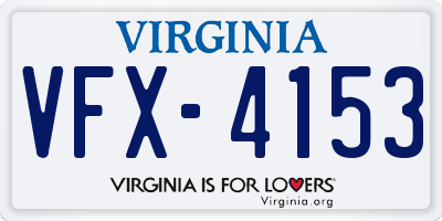 VA license plate VFX4153