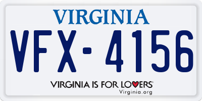 VA license plate VFX4156