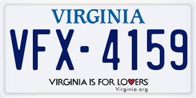 VA license plate VFX4159