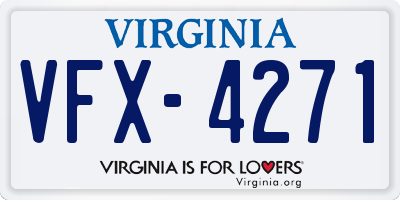 VA license plate VFX4271
