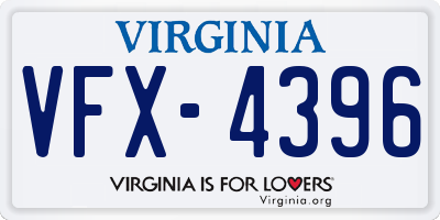 VA license plate VFX4396