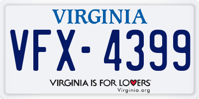VA license plate VFX4399