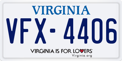 VA license plate VFX4406