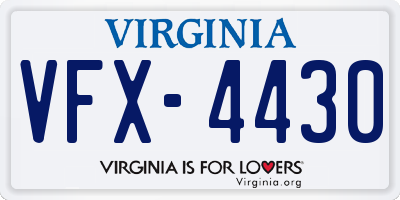 VA license plate VFX4430