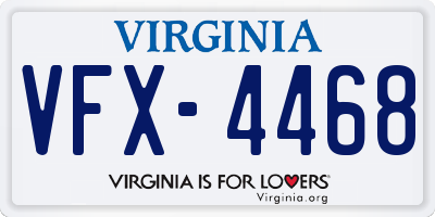 VA license plate VFX4468