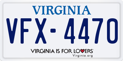 VA license plate VFX4470