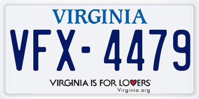 VA license plate VFX4479