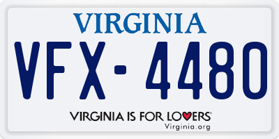 VA license plate VFX4480