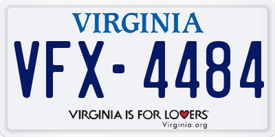 VA license plate VFX4484