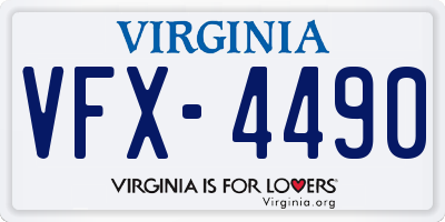 VA license plate VFX4490