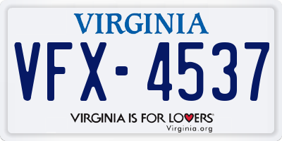 VA license plate VFX4537