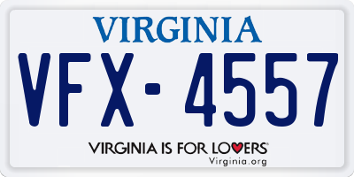VA license plate VFX4557