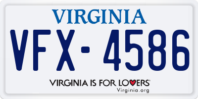 VA license plate VFX4586