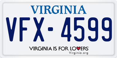 VA license plate VFX4599