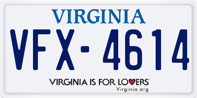 VA license plate VFX4614
