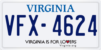 VA license plate VFX4624