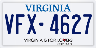 VA license plate VFX4627