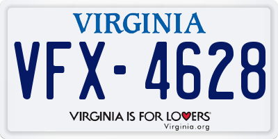 VA license plate VFX4628