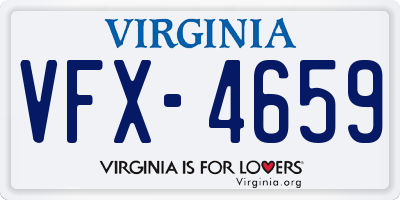 VA license plate VFX4659