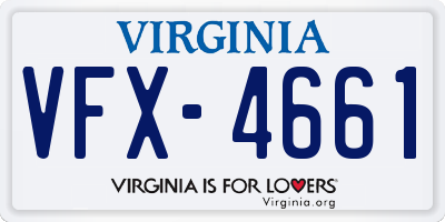 VA license plate VFX4661