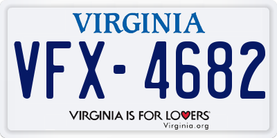VA license plate VFX4682