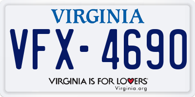 VA license plate VFX4690