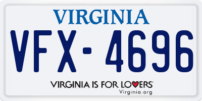 VA license plate VFX4696