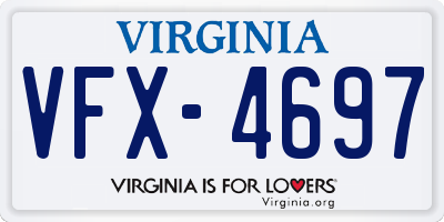 VA license plate VFX4697