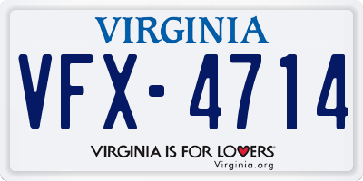 VA license plate VFX4714