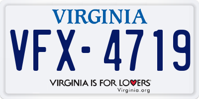 VA license plate VFX4719