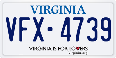 VA license plate VFX4739