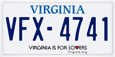 VA license plate VFX4741