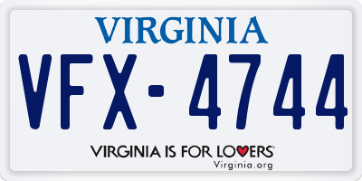 VA license plate VFX4744