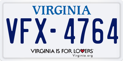 VA license plate VFX4764