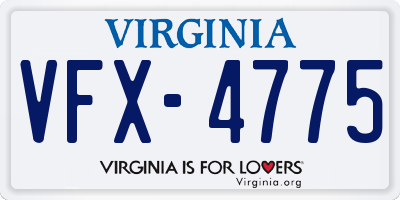 VA license plate VFX4775