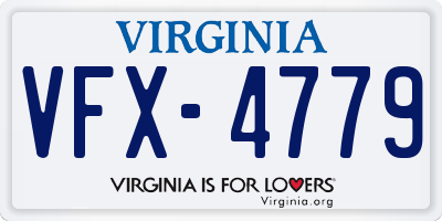 VA license plate VFX4779