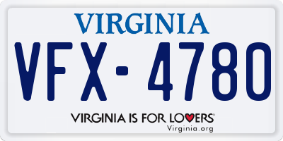 VA license plate VFX4780