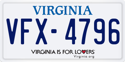 VA license plate VFX4796