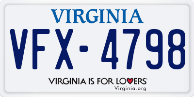 VA license plate VFX4798