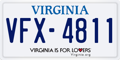VA license plate VFX4811