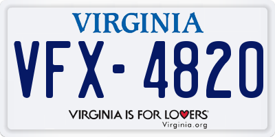 VA license plate VFX4820