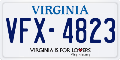 VA license plate VFX4823