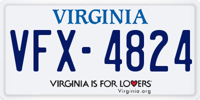 VA license plate VFX4824