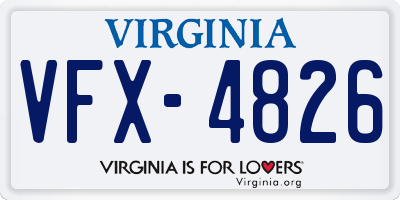 VA license plate VFX4826