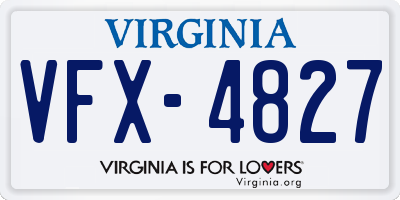 VA license plate VFX4827
